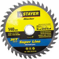 Диск пильный STAYER "MASTER" "SUPER-Line" по дереву, 140x20мм, 36T 3682-140-20-36