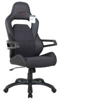 Кресло компьютерное BRABIX "Nitro GM-001", ткань, экокожа, черное