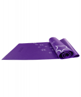 Коврик для йоги STARFIT FM-102 PVC 173x61x0,3 см, с рисунком, фиолетовый