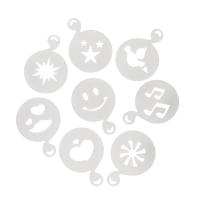 Набор трафаретов для украшения выпечки и  кофейных напитков, 6шт.