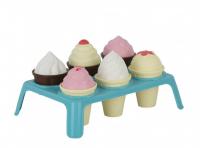 Игровой набор «Лакомка» (7пр.) (мороженое 3шт., кекс 3шт., подставка)