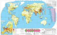 Карта Народы и плотность населения мира