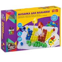 Мозаика для малышей Bondibon, 6 картинок-шаблонов, 100 фишек