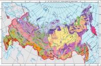  Климатическая карта России глянцевое 1-стороннее ламинирование