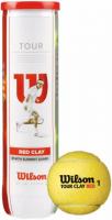 Мяч для большого тенниса Wilson Tour Clay Red, пластик. банка, 4 мяча