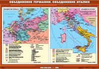 Карта Объединение Германии.Объединение Италии