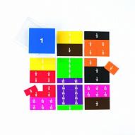 Квадраты "Дроби" (10, 1, 1/2, 1/3, 1/4, 1/5, 1/6,1/8, 1/10, 1/12 набор 51)