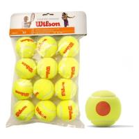 Мяч теннисный WILSON Starter Orange, арт.WRT137200, уп.12 шт, фетр,нат.резина, оранжевый +