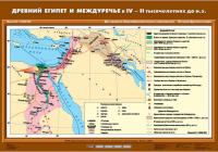 Карта Древний Египет и Междуречье в IV-II тыс. до н.э.