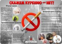 Таблица Вред курения и алкоголя 100х140 винил