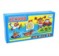 Домино пластмассовое "Летим, плывем, едем" бол.