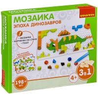 Логические, развивающие игры и игрушки Bondibon Мозаика «ЭПОХА ДИНОЗАВРОВ», 198 дет.