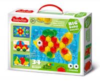 Мозаика для самых маленьких d40/4 цв/34 эл BABY TOYS