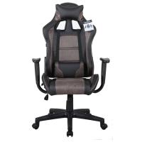 Кресло компьютерное BRABIX "GT Racer GM-100", две подушки, ткань, экокожа, черное/коричневое