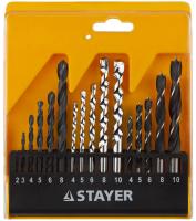 Набор STAYER "STANDARD": Сверла комбинированные, дерево (4-5-6-8-10мм), металл