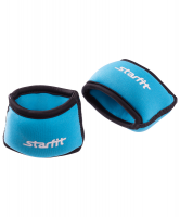 Утяжелители STARFIT WT-101 для рук "Браслет", 1 кг, синий/черный (пара)
