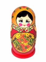 Матрёшка 7 кук с хохломской росписью