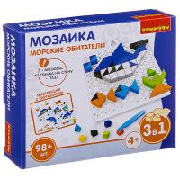 Логические, развивающие игры и игрушки Bondibon Мозаика «МОРСКИЕ ОБИТАТЕЛИ», 98 дет.