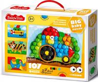 Мозаика для самых маленьких "Трактор" d2,5/7 цв/107 эл BABY TOYS