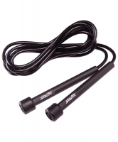Скакалка STARFIT RP-101 ПВХ с плаcтиковой ручкой, черная, 3м