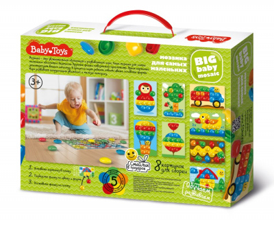 Мозаика для самых маленьких d40/5 цв/31 эл BABY TOYS