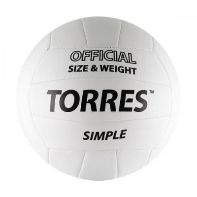 Мяч волейбольный TORRES Simple, р.5, Синт. Кожа