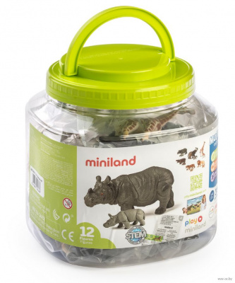 Фигурки животных в наборе WILD ANIMALS + BABIES 12 ШТУК