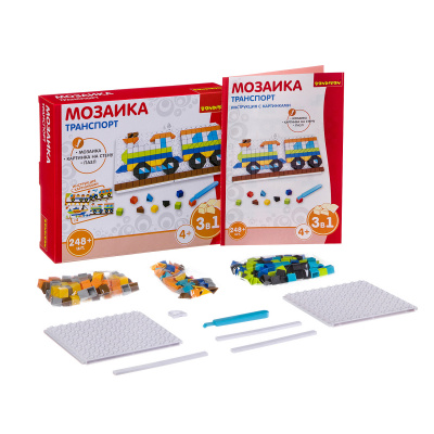 Логические, развивающие игры и игрушки Bondibon Мозаика «ТРАНСПОРТ», 248 дет.