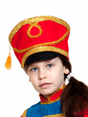 Кивер гусар текстиль красный