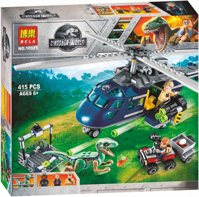 Игрушка Jurassic World Погоня за Блю на вертолёт