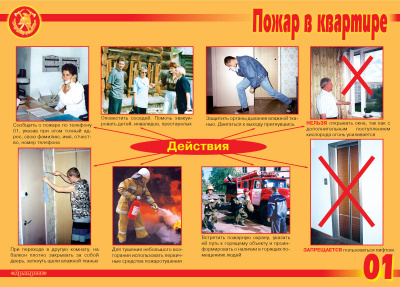 Действия при пожаре