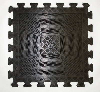 Коврик резиновый 400х400, чёрный, толщина 12 мм