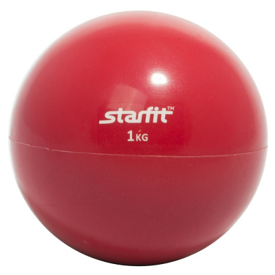 Медбол STARFIT GB-703, 1 кг, красный
