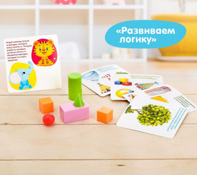 Счётный материал «Геометрические тела» с заданиями «Развиваем логику», МИКС