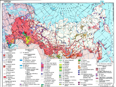 Карта Народы России