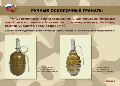  Плакаты Ручные гранаты (10 плакатов, 41х30 см)