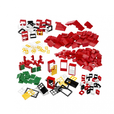 Окна, двери и черепица для крыши. LEGO
